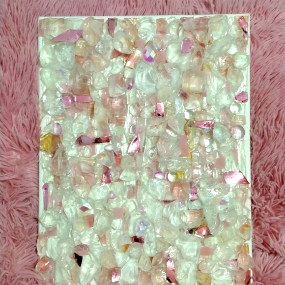 Glass Wall Art - Pink Ice - Picture 3 of 3